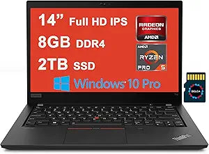 Lenovo ThinkPad T14 Gen 2 - 14" FHD Laptop, Ryzen 5 Pro, 2TB SSD