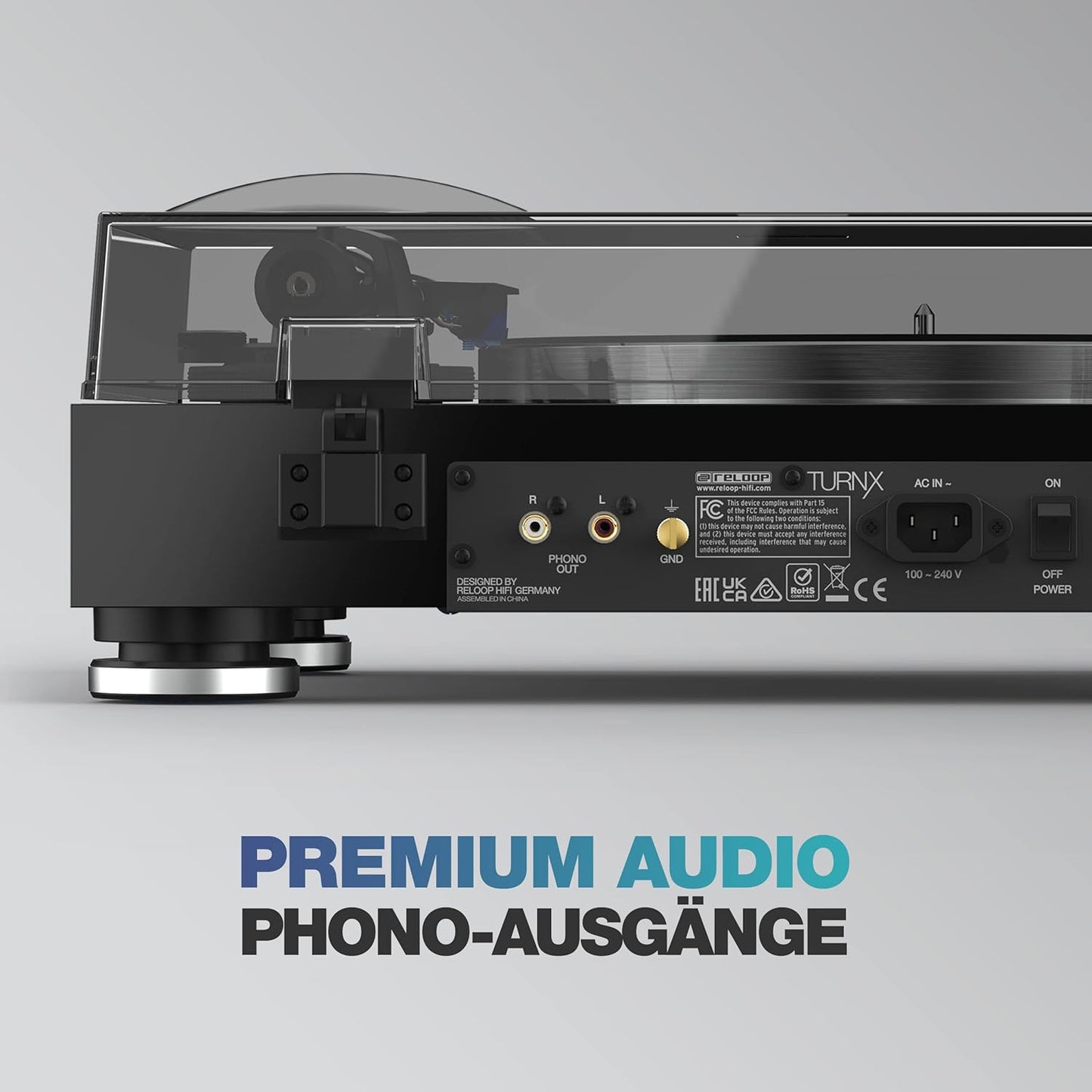 Reloop 244366 Turn X HiFi Turntable - Ortofon 2M Blue