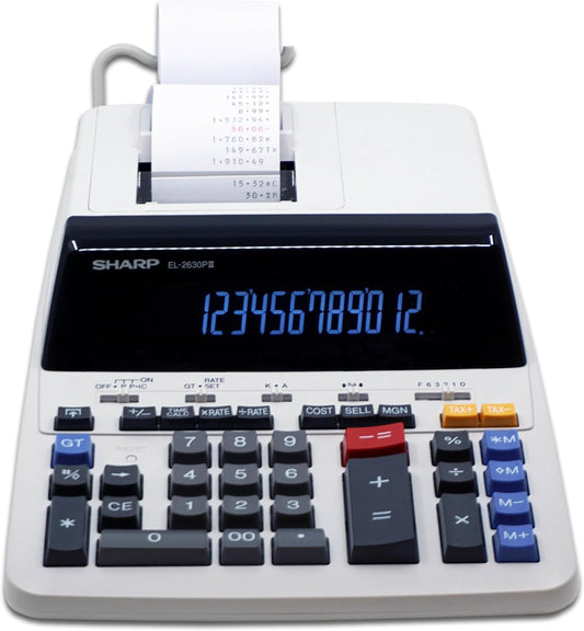 Sharp EL2630PIII 12-Digit Commercial Printing Calculator