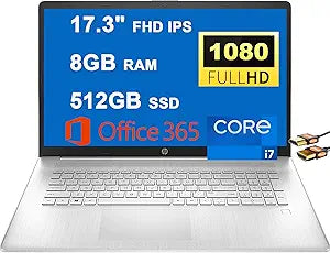 HP Laptop 17 i7-1165G7 17.3" FHD 8GB 512GB SSD
