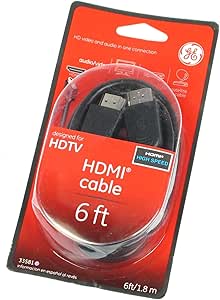 GE 4330551454 6 ft. HDMI High Speed Cable