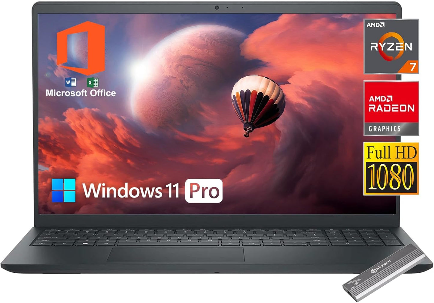 Dell i3535-A813BLK 15.6" Ryzen 7 Touchscreen Laptop