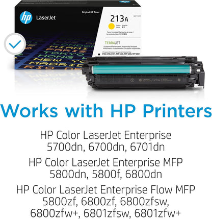 HP 213A Yellow LaserJet Toner Cartridge W2132A