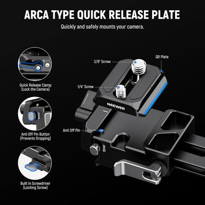 Neewer PS013 Foldable V Mount Battery Plate for DJI RS3 Pro