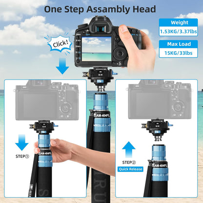 Sirui AM-404FL+QC-55 Monopod Feet Quick Release Plate