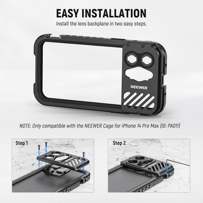 Neewer 10102664 iPhone 14 Pro Max Lens Backplane - 17mm Mount
