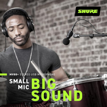 Shure MV88+ USB Microphone: Stereo Condenser for Recording