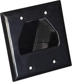 Monoprice 103998 Recessed Low Voltage Cable Wall Plate 2-Gang