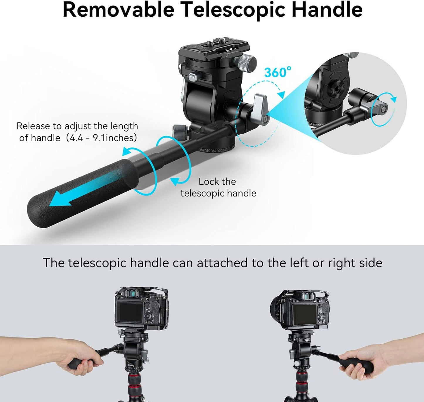 SmallRig 4104-CF-FBA-US Pan Tilt Fluid Video Head