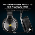 Corsair CA-9011180-NA Virtuoso RGB Wireless SE Gaming Headset Renewed