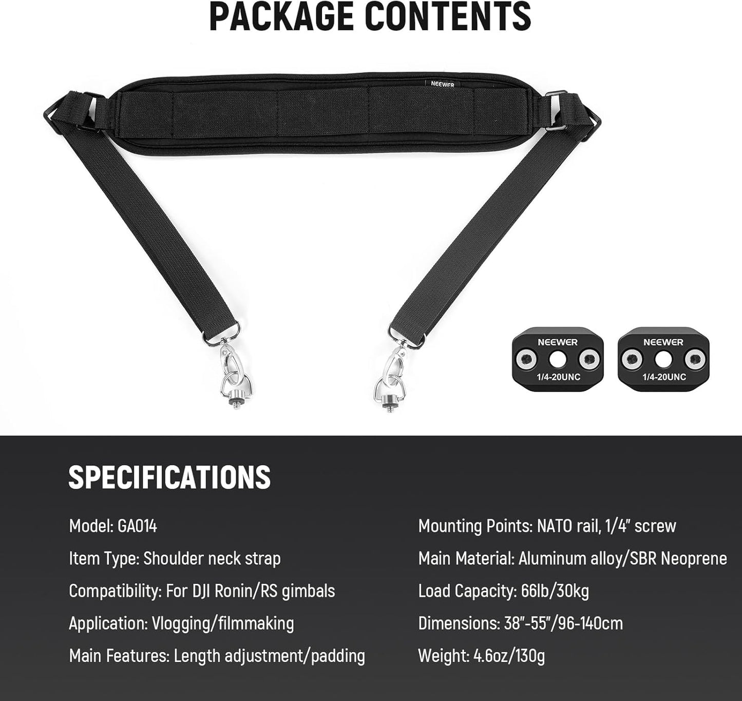 Neewer GA014 Ronin Stabilizer Neck Shoulder Strap