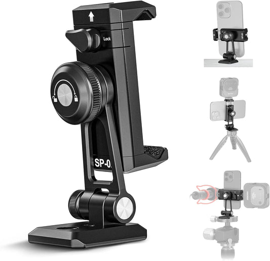 Neewer SP-02 Phone Tripod Mount: 360° Swivel, Arca Base