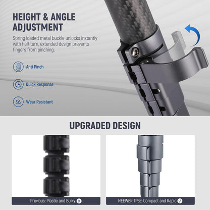 Neewer TP62 LITETRIP LT32 Carbon Fiber Travel Tripod