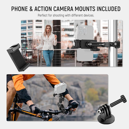 Neewer ST83 Super Clamp with Dual Ballhead Magic Arm