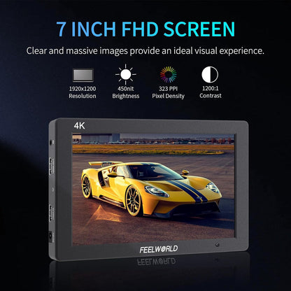 FEELWORLD T7 PLUS V2-ANP55 7" 4K HDMI Camera Field Monitor Kit