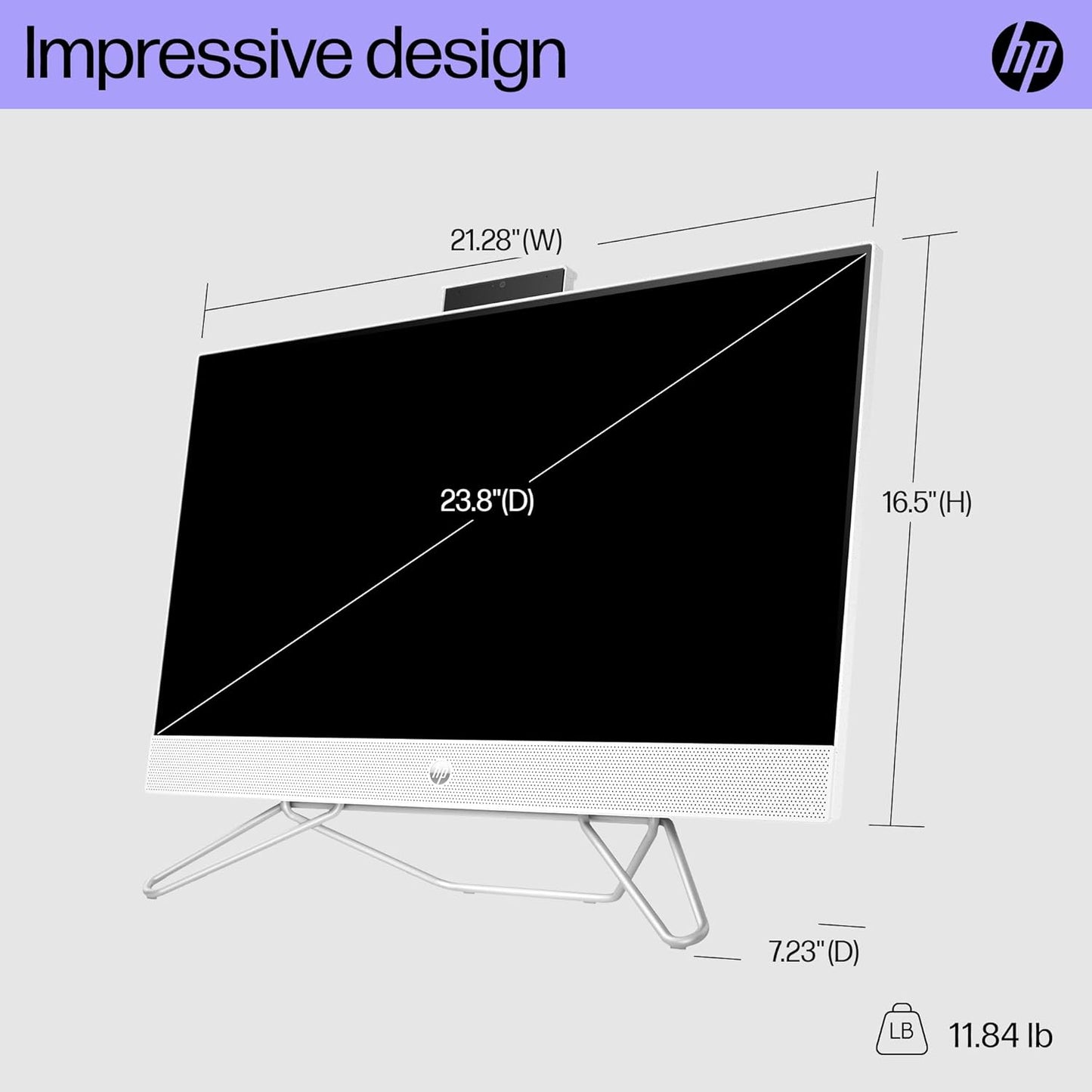HP 24-cb1210 24" All-in-One Desktop - i5, 8GB RAM, 256 GB SSD, FHD