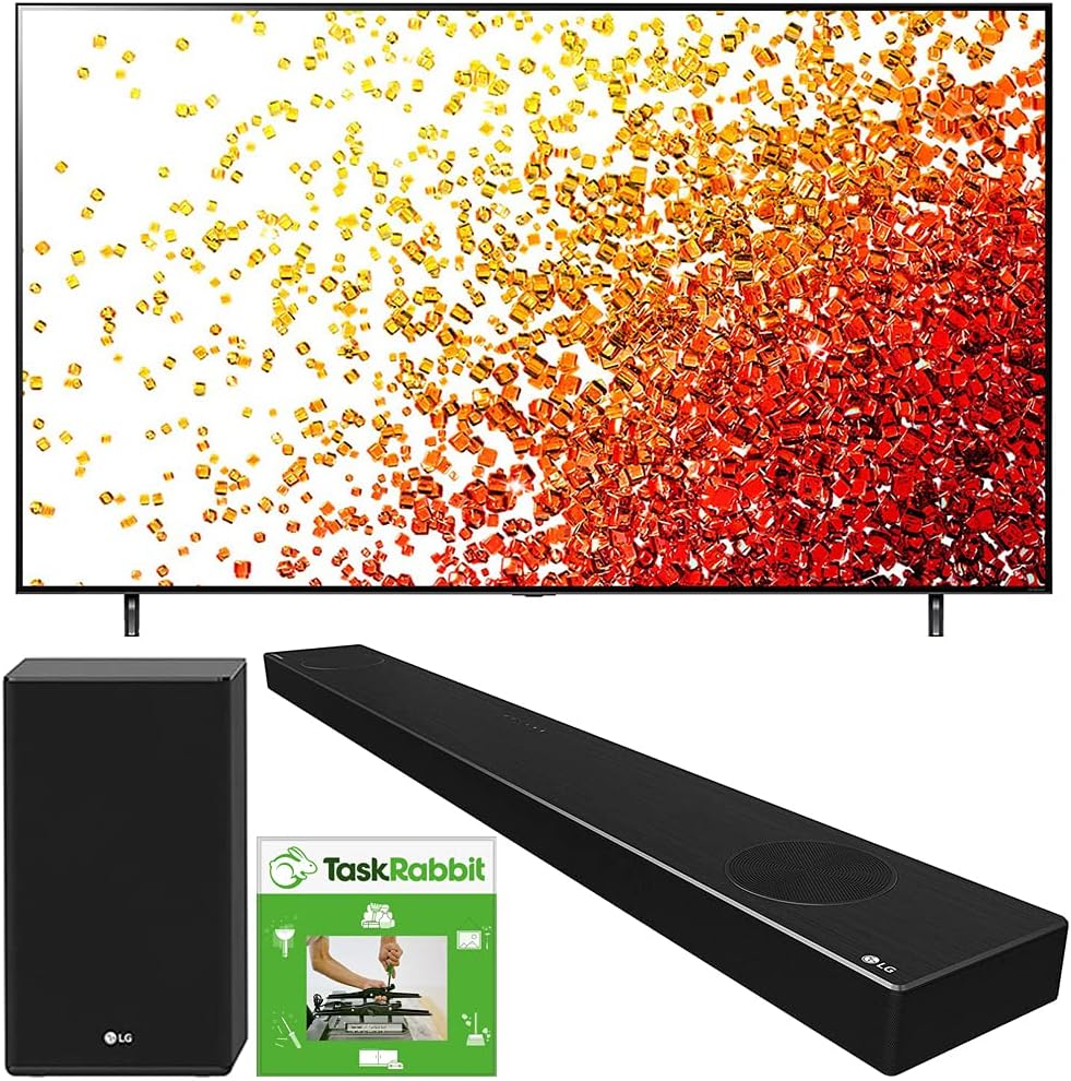 LG E9LG75NANO90UPA 75" NanoCell 4K TV Soundbar Bundle