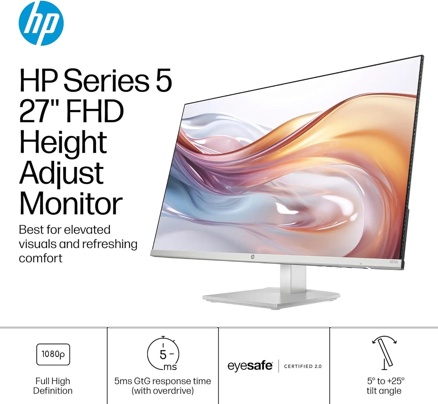 HP 195161917608 27" FHD 100Hz IPS Monitor HDMI VGA