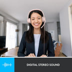 Logitech H390 Wired Stereo Headset USB Noise Canceling Mic