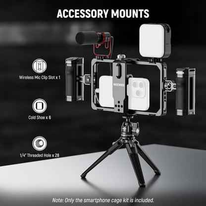 Neewer PA009E Universal Phone Cage Video Rig Stabilizer