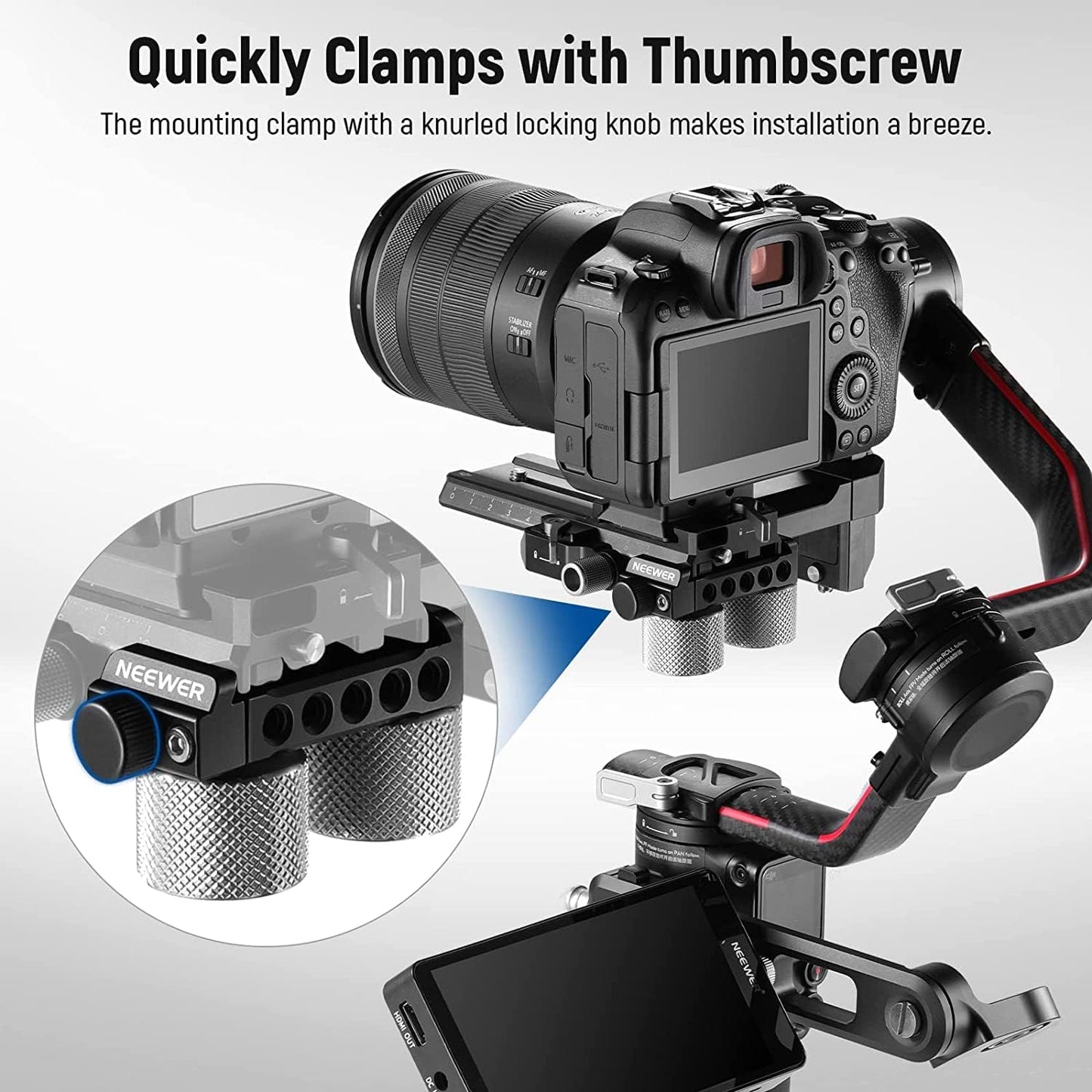 Neewer GA001 Gimbal Counterweight Clamp Kit - DJI Ronin/Zhiyun/Moza