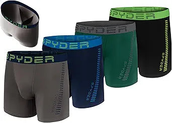 Spyder Mens Boxer Briefs 4-Pack Performance Underwear