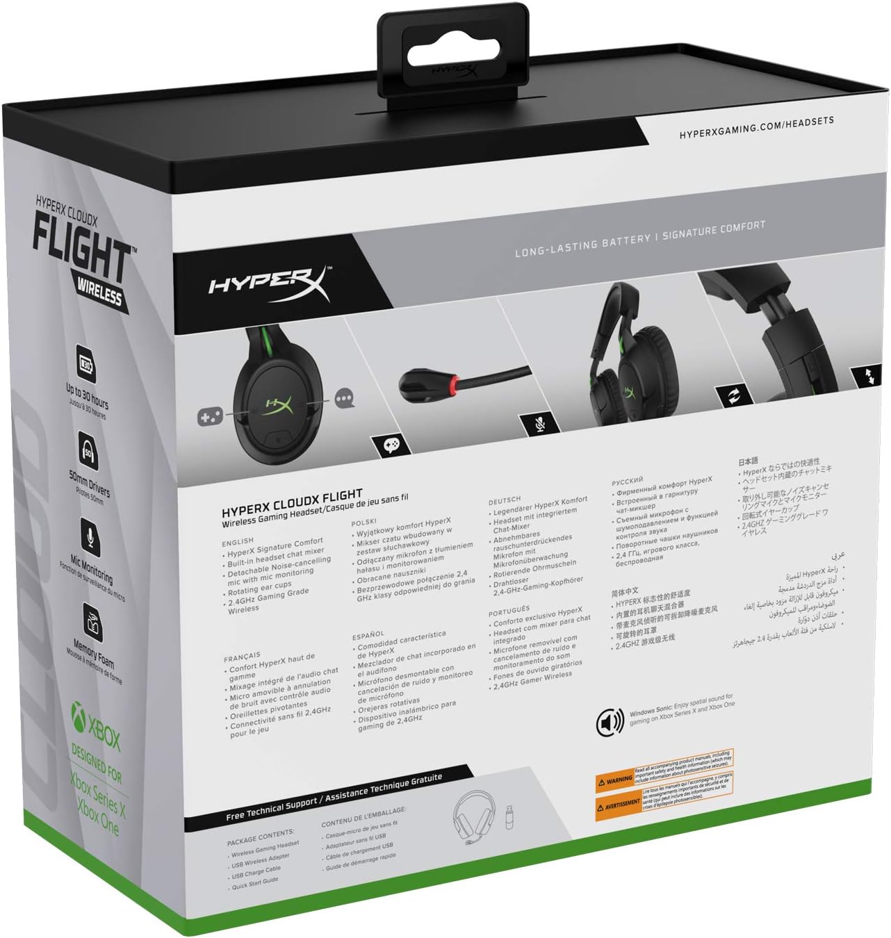 HyperX HX-HSCFX-BK/WW CloudX Flight Wireless Xbox Headset