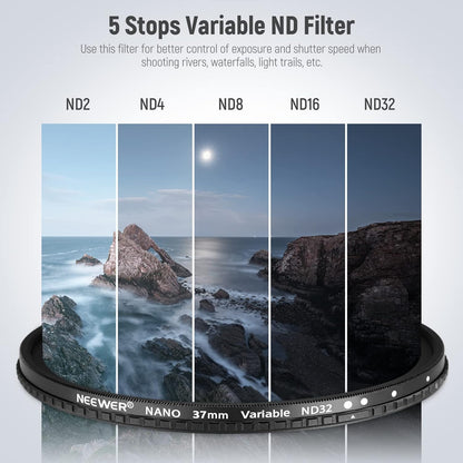 Neewer 10101780 37mm Variable ND Filter Adjustable Neutral Density