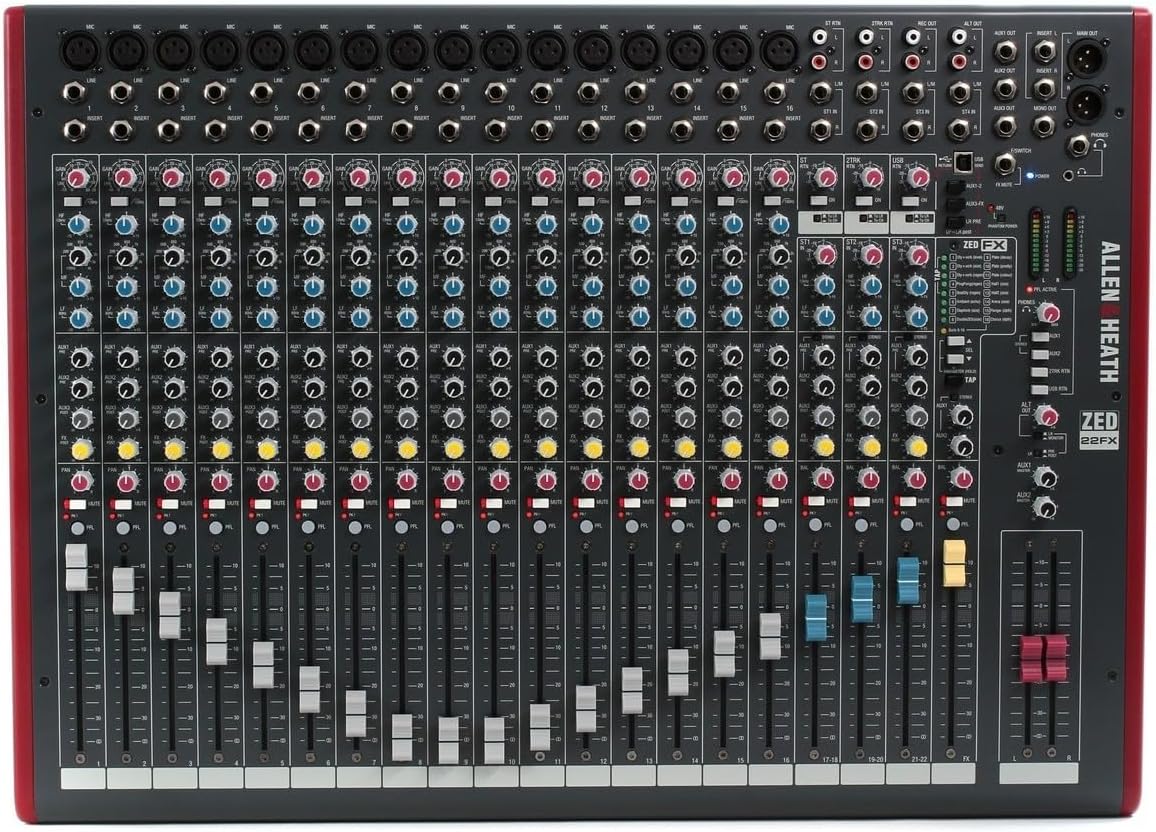 Allen & Heath ZED-22FX 22-Channel Mixer USB FX