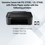 Canon PG-275XL/CL-276XL Ink Cartridge Value Pack