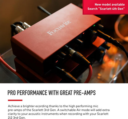 Focusrite AMS-SCARLETT-2I2 Studio 3rd Gen Recording Bundle