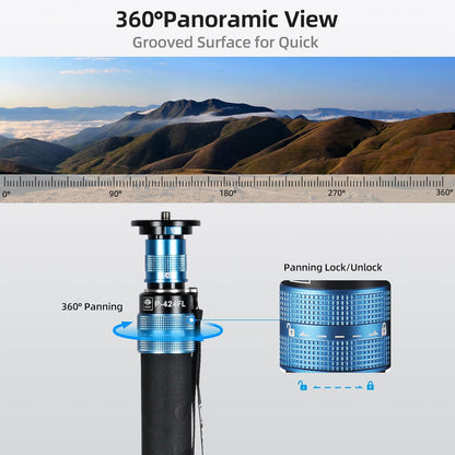 Sirui P-424FL Carbon Fiber Monopod: 75", with Feet