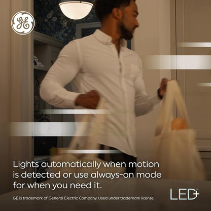 GE 93129314 LED+ Motion Sensor Light Bulbs 2-Pack