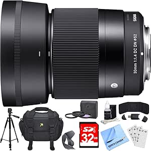 Sigma 302963 30mm F1.4 Micro 4/3 Lens Deluxe Bundle