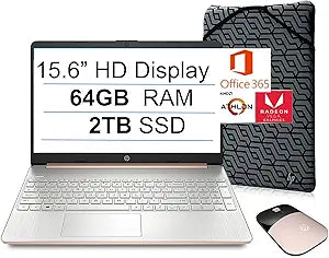 HP 15.6" Laptop AMD Athlon 64GB RAM 2TB SSD Rose Gold