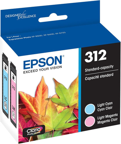 Epson T312922-S 312 Claria Photo HD Ink - Light Cyan/Magenta