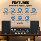 Magnavox MM451 3-Piece Bluetooth CD Shelf System