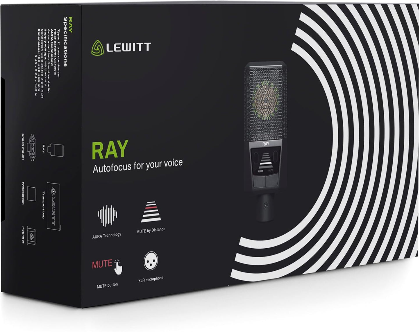 Lewitt RAY Microphone - Autofocus Condenser Mic