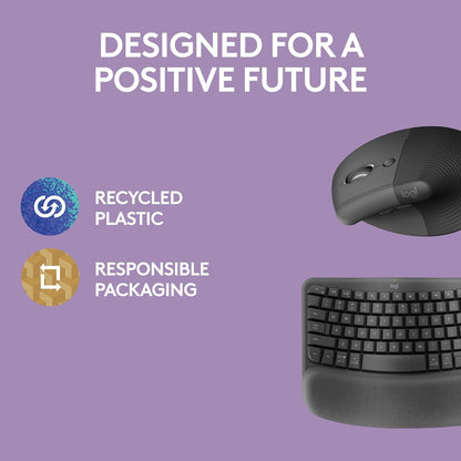 Logitech Wave Keys Ergonomic Keyboard & Lift Mouse Bundle