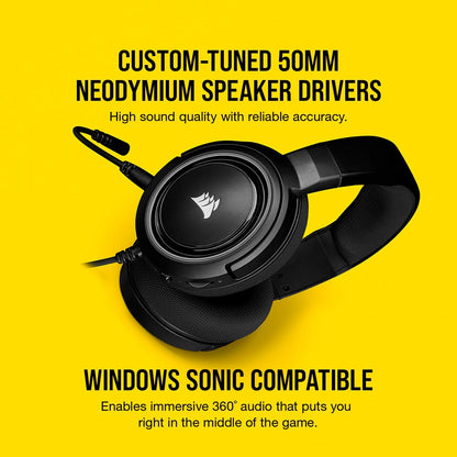 Corsair CA-9011195 HS35 Carbon Gaming Headset (Renewed)