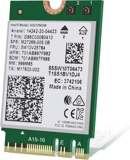 Intel AX210 Tri-Band Wi-Fi 6E Bluetooth 5.3 Network Card