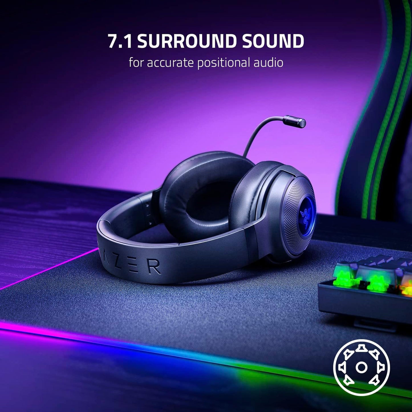 Razer RZ04-03750300-R3U1 Kraken V3 X USB Gaming Headset