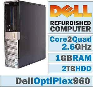 Dell OptiPlex960-7600bad1 Core 2 Quad Desktop 2TB HDD Win 7 Pro