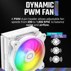 Cooler Master RR-S4WW-20PA-R1 Hyper 212 Halo White