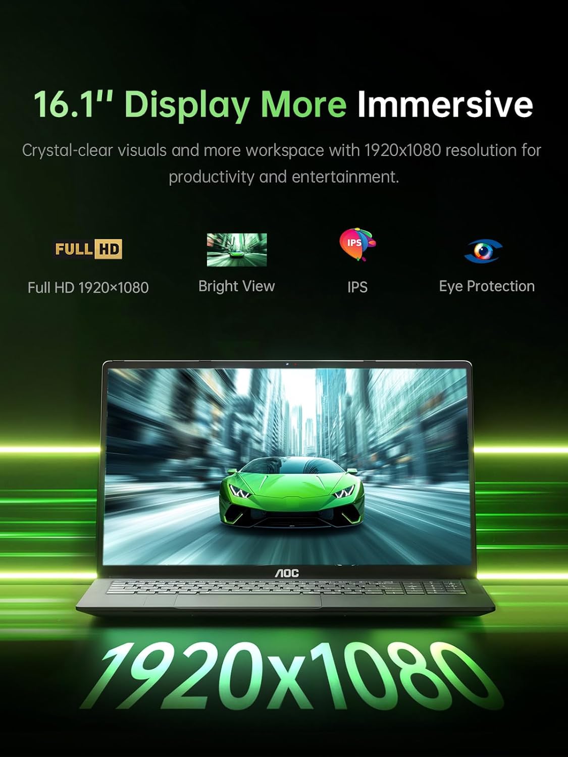 AOC AX16Pro Gaming Laptop Ryzen 7 5700U 16GB 512GB SSD