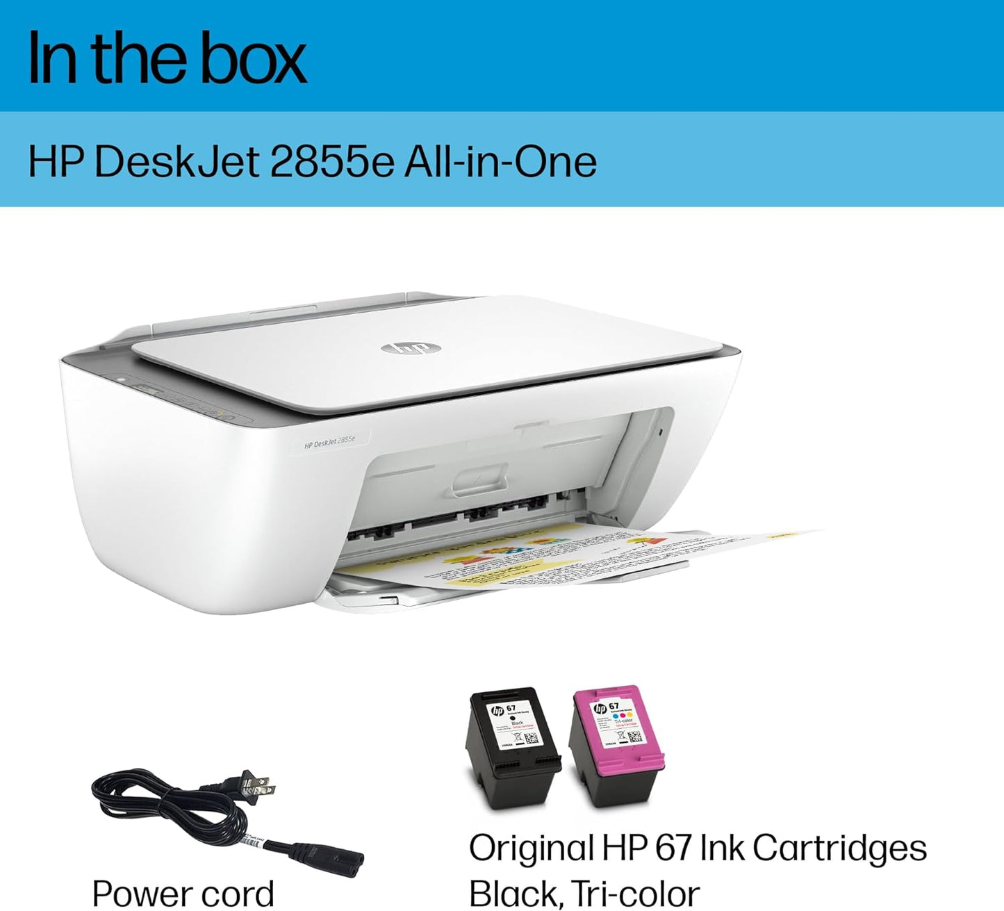 HP 588S5A#B1H DeskJet 2855e Printer - Wireless All-in-One Color