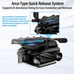 Sirui AM-QA-LR 15mm Rail System with QR Plate