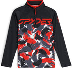 Spyder 38C015401 Boy's Camo Half Zip Ski Base Layer