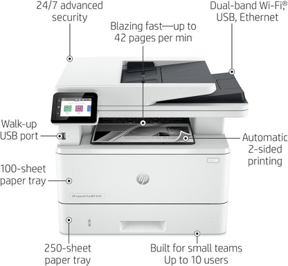 HP LaserJet Pro MFP 4101fdw Wireless Printer (Renewed)