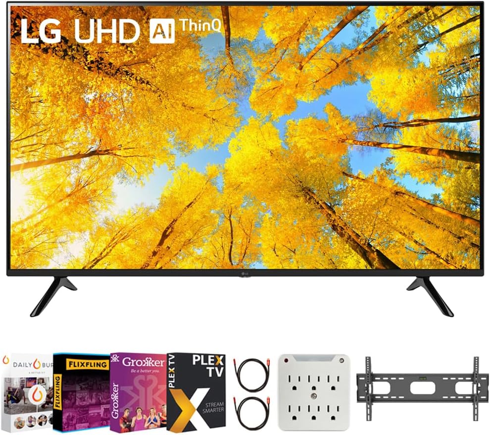 LG E6LG55UQ7570PUJ 55" 4K UHD Smart webOS TV Bundle